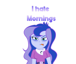 Size: 900x750 | Tagged: safe, artist:wubcakeva, editor:slayerbvc, character:princess luna, character:vice principal luna, my little pony:equestria girls, bags under eyes, clothing, female, grumpy, looking at you, no makeup edit, simple background, smiling, solo, tired, transparent background, vice principal luna