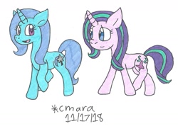 Size: 1317x938 | Tagged: safe, artist:cmara, character:starlight glimmer, character:trixie, species:pony, traditional art