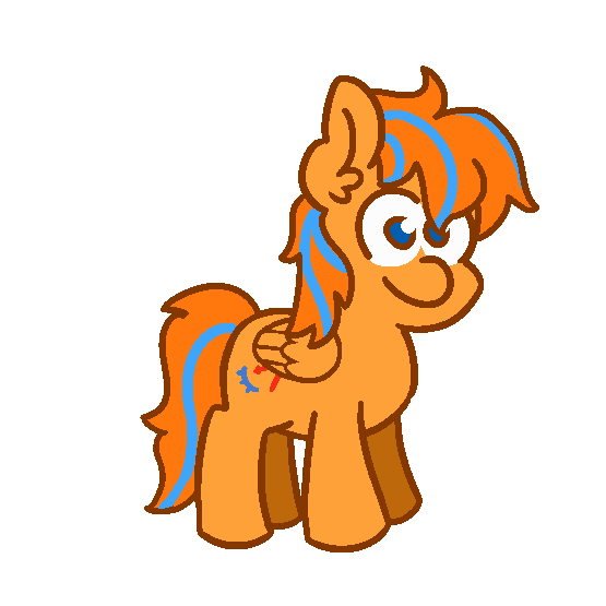 Size: 555x555 | Tagged: safe, artist:threetwotwo32232, oc, oc only, oc:cold front, species:pegasus, species:pony, animated, gif, male, ponka poe, stallion