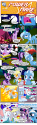 Size: 1200x4065 | Tagged: safe, artist:pixelkitties, character:derpy hooves, character:nurse redheart, character:trixie, character:twilight sparkle, species:earth pony, species:pegasus, species:pony, species:unicorn, ship:twixie, book, camping, centipede, clothing, comic, costume, female, fire, injured, lesbian, mare, night, shipping, superhero, tent