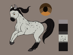 Size: 2550x1930 | Tagged: safe, artist:jc_bbqueen, oc, oc only, oc:saanvi, species:earth pony, species:pony, bindi, dappled, female, mare, reference sheet, saddle arabian, simple background, solo