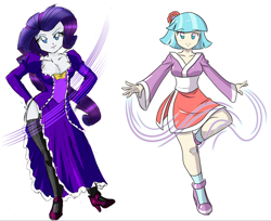 Size: 3488x2848 | Tagged: safe, artist:danmakuman, character:coco pommel, character:rarity, my little pony:equestria girls, equestria girls-ified