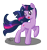 Size: 2336x2500 | Tagged: safe, artist:danmakuman, character:twilight sparkle, character:twilight sparkle (unicorn), species:pony, species:unicorn, g4, cute, female, mare, raised hoof, signature, simple background, solo, three quarter view, transparent background, twiabetes, windswept mane