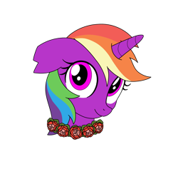 Size: 1000x949 | Tagged: safe, artist:linedraweer, oc, oc only, oc:crystal fury, species:pony, commission, floral head wreath, flower, headcanon, solo, vector, wreath