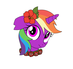 Size: 1000x949 | Tagged: safe, artist:linedraweer, oc, oc only, oc:crystal fury, species:pony, commission, floral head wreath, flower, flower in hair, headcanon, solo, vector, wreath