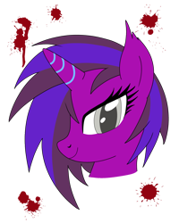 Size: 1100x1375 | Tagged: safe, artist:linedraweer, oc, oc only, oc:eclipse, species:pony, blind, blood, commission, headcanon, solo, vector, wreath