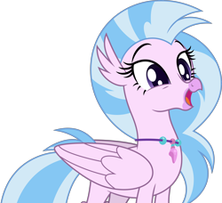 Size: 5000x4556 | Tagged: safe, artist:dashiesparkle, character:silverstream, species:classical hippogriff, species:hippogriff, episode:non-compete clause, g4, my little pony: friendship is magic, .svg available, absurd resolution, cute, diastreamies, female, happy, simple background, solo, transparent background, vector