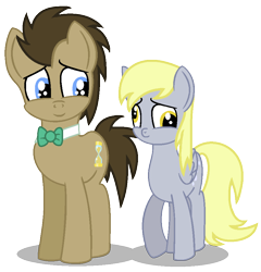 Size: 880x918 | Tagged: safe, artist:mlp-lolada, artist:parclytaxel, base used, character:derpy hooves, character:doctor whooves, character:time turner, species:earth pony, species:pegasus, species:pony, ship:doctorderpy, female, male, mare, shipping, stallion, straight