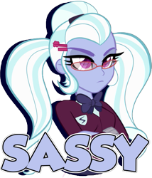 Size: 441x515 | Tagged: safe, artist:wubcakeva, edit, character:sugarcoat, my little pony:equestria girls, female, sassy, simple background, solo, transparent background