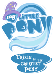 Size: 1571x2109 | Tagged: safe, artist:jamescorck, edit, character:trixie, best pony, clothing, cutie mark, hat, logo, logo edit, my little pony logo, simple background, tail, transparent background, trixie's hat, vector