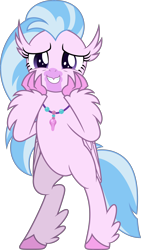 Size: 3000x5303 | Tagged: safe, artist:dashiesparkle, character:silverstream, species:classical hippogriff, species:hippogriff, episode:uprooted, g4, my little pony: friendship is magic, .svg available, bipedal, cute, diastreamies, female, high res, simple background, solo, transparent background, vector