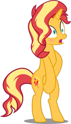Size: 2360x4116 | Tagged: safe, artist:ithinkitsdivine, artist:parclytaxel, editor:slayerbvc, character:sunset shimmer, species:pony, species:unicorn, bipedal, blushing, covering, embarrassed, female, in the human world for too long, mare, naked rarity, simple background, solo, transparent background, vector, we don't normally wear clothes