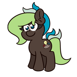 Size: 1200x1200 | Tagged: safe, artist:threetwotwo32232, oc, oc only, oc:bright idea, species:earth pony, species:pony, female, mare, simple background, solo, transparent background