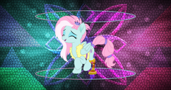 Size: 4096x2160 | Tagged: safe, artist:laszlvfx, artist:potato22, edit, character:kerfuffle, species:pegasus, species:pony, friendship is magic: rainbow roadtrip, g4, my little pony: friendship is magic, absurd resolution, amputee, clothing, cute, eyes closed, female, fufflebetes, happy, mare, movie accurate, prosthetic leg, prosthetic limb, prosthetics, raised hoof, simple background, smiling, solo, transparent background, vector, wallpaper, wallpaper edit