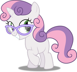 Size: 3214x3000 | Tagged: safe, artist:dashiesparkle, artist:slb94, character:sweetie belle, species:pony, species:unicorn, glasses, simple background, transparent background, vector