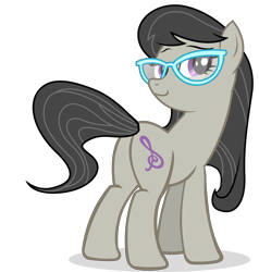 Size: 4500x4724 | Tagged: safe, artist:slb94, character:octavia melody, species:earth pony, species:pony, backwards cutie mark, butt, female, glasses, mare, plot, solo