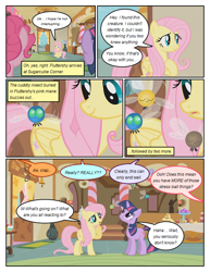 Size: 612x792 | Tagged: safe, artist:newbiespud, edit, edited screencap, screencap, character:fluttershy, character:pinkie pie, character:twilight sparkle, character:twilight sparkle (unicorn), species:pony, species:unicorn, comic:friendship is dragons, episode:swarm of the century, g4, my little pony: friendship is magic, comic, dialogue, female, implied rainbow dash, implied rarity, mare, offscreen character, parasprite, screencap comic, sitting, sugarcube corner