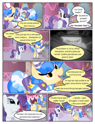 Size: 612x792 | Tagged: safe, artist:newbiespud, edit, edited screencap, screencap, character:rarity, character:sapphire shores, species:pony, comic:friendship is dragons, clothing, comic, dialogue, eyes closed, female, hat, hoof shoes, lidded eyes, makeup, mare, raised hoof, screencap comic, top hat