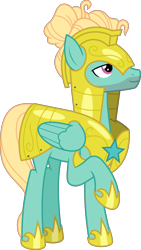 Size: 6400x11319 | Tagged: safe, artist:parclytaxel, character:zephyr breeze, species:pegasus, species:pony, episode:sparkle's seven, g4, my little pony: friendship is magic, .svg available, absurd resolution, armor, guard armor, male, raised hoof, royal guard armor, royal guard zephyr breeze, simple background, solo, stallion, transparent background, vector