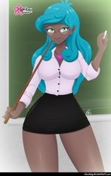 Size: 782x1242 | Tagged: safe, artist:clouddg, character:queen chrysalis, species:human, my little pony:equestria girls, spoiler:comic, clothing, equestria girls-ified, female, glasses, lipstick, reversalis, solo