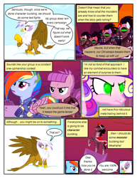 Size: 612x792 | Tagged: safe, artist:newbiespud, edit, edited screencap, screencap, character:gilda, character:king sombra, character:maud pie, character:princess cadance, character:queen chrysalis, character:rainbow dash, species:alicorn, species:crystal pony, species:griffon, species:pony, comic:friendship is dragons, episode:griffon the brush-off, episode:the cutie re-mark, g4, my little pony: friendship is magic, alternate hairstyle, alternate timeline, amputee, angry, apocalypse dash, apocalypse maud, artificial wings, augmented, cloud, comic, crystal war timeline, curved horn, dialogue, disguise, disguised changeling, eye scar, fake cadance, female, glowing eyes, helmet, horn, injured, laughing, looking up, male, mare, mind control, on a cloud, prosthetic limb, prosthetic wing, prosthetics, raised hoof, scar, screencap comic, soldier, sombra soldier, stallion, torn ear, wings, worried
