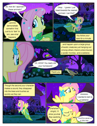 Size: 612x792 | Tagged: safe, artist:newbiespud, edit, edited screencap, screencap, character:fluttershy, species:bird, species:pegasus, species:pony, comic:friendship is dragons, episode:the best night ever, g4, my little pony: friendship is magic, clothing, comic, dialogue, dress, eyes closed, female, flying, gala dress, mare, night, offscreen character, screencap comic, spider monkey, stars, toucan, tree, wallaroo