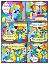 Size: 612x792 | Tagged: safe, artist:newbiespud, edit, edited screencap, screencap, character:rainbow dash, character:spitfire, species:earth pony, species:pegasus, species:pony, species:unicorn, comic:friendship is dragons, episode:the best night ever, g4, my little pony: friendship is magic, angry, background pony, clothing, comic, dialogue, eyes closed, female, frown, goggles, laurel wreath, male, mare, raised hoof, screencap comic, spread wings, stallion, uniform, wings, wonderbolts, wonderbolts uniform