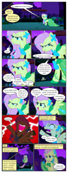 Size: 612x1553 | Tagged: safe, artist:newbiespud, edit, edited screencap, screencap, character:fluttershy, species:pegasus, species:pony, comic:friendship is dragons, episode:the best night ever, g4, my little pony: friendship is magic, angry, canterlot gardens, clothing, comic, dialogue, dress, evil laugh, female, gala dress, injured, lightning, mare, messy mane, net, night, offscreen character, screencap comic, stars