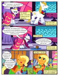 Size: 612x792 | Tagged: safe, artist:newbiespud, edit, edited screencap, screencap, character:applejack, character:lemon hearts, character:lyra heartstrings, character:prince blueblood, character:rarity, character:white lightning, species:earth pony, species:pony, species:unicorn, comic:friendship is dragons, episode:the best night ever, g4, my little pony: friendship is magic, angry, background pony, bow tie, braided tail, cake, cart, clothing, comic, dialogue, dress, drink, eyes closed, female, flower, food, gala dress, glass slipper, hat, high heels, jewelry, looking up, male, mare, palindrome get, puddle, rose, screencap comic, shoes, stallion, straw, tiara, unshorn fetlocks