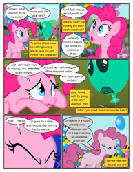 Size: 612x792 | Tagged: safe, artist:newbiespud, edit, edited screencap, screencap, species:earth pony, species:pony, comic:friendship is dragons, episode:the return of harmony, g4, my little pony: friendship is magic, balloon, comic, d:, dialogue, discorded, eyes closed, female, frown, hedge maze, implied discord, looking up, mare, open mouth, sad, screencap comic, wide eyes
