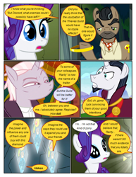 Size: 612x792 | Tagged: safe, artist:newbiespud, edit, edited screencap, screencap, character:chancellor neighsay, character:discord, character:doctor caballeron, character:rarity, character:zesty gourmand, species:draconequus, species:pony, comic:friendship is dragons, episode:daring don't, episode:school daze, episode:spice up your life, episode:the return of harmony, g4, my little pony: friendship is magic, cloak, clothing, comic, dialogue, eye reflection, female, grin, gritted teeth, male, mare, reflection, ring, rings of scorchero, screencap comic, smiling, smirk, stallion, wide eyes