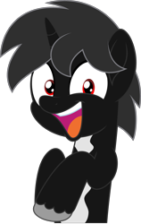 Size: 5000x7898 | Tagged: safe, artist:jhayarr23, oc, oc only, oc:dog whisperer, species:pony, species:unicorn, absurd resolution, cute, gasp, happy, looking at you, male, movie accurate, open mouth, pale belly, simple background, smiling, smiling at you, solo, stallion, transparent background, unshorn fetlocks, vector