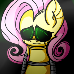 Size: 693x697 | Tagged: safe, artist:extradan, character:fluttershy, flutterbot