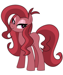 Size: 2000x2375 | Tagged: safe, artist:wubcakeva, oc, oc only, oc:mezma, species:earth pony, species:pony, beautiful, cute, disguise, disguised siren, female, high res, lidded eyes, mare, ponified, pretty, redesign, simple background, smiling, solo, transparent background
