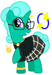 Size: 712x1017 | Tagged: safe, artist:jhayarr23, artist:徐詩珮, edit, character:glitter drops, species:pony, species:unicorn, clothing, cosplay, costume, crossover, cutie mark, dawn bellwether, disney villains, female, glasses, mare, show accurate, simple background, transparent background, vector edit, zootopia