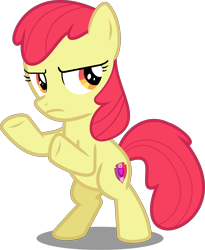 Size: 4348x5293 | Tagged: safe, artist:jhayarr23, edit, editor:slayerbvc, character:apple bloom, species:pony, episode:hard to say anything, g4, my little pony: friendship is magic, absurd resolution, accessory-less edit, charlie's angels, cropped, cutie mark, female, filly, mare, missing accessory, serious, serious face, shimmering spectacles, show accurate, simple background, solo, the cmc's cutie marks, transparent background, vector, vector edit