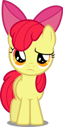 Size: 3000x6051 | Tagged: safe, artist:dashiesparkle, character:apple bloom, species:earth pony, species:pony, episode:the show stoppers, g4, my little pony: friendship is magic, confused, female, filly, simple background, solo, transparent background, vector