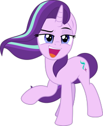 Size: 5500x6740 | Tagged: safe, artist:jhayarr23, character:starlight glimmer, species:pony, species:unicorn, episode:the ending of the end, g4, my little pony: friendship is magic, absurd resolution, badass, cutie mark, female, mare, open mouth, raised hoof, simple background, solo, transparent background, vector