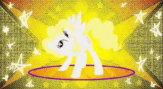 Size: 640x352 | Tagged: safe, artist:doctor-g, artist:laszlvfx, edit, character:surprise, species:pegasus, species:pony, animated, eyestrain warning, female, gif, mare, solo, stars, wallpaper, wallpaper edit