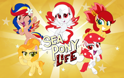 Size: 2500x1576 | Tagged: safe, artist:jhayarr23, oc, oc only, oc:indonisty, oc:kwankao, oc:pearl shine, oc:rosa blossomheart, oc:temmy, species:alicorn, species:earth pony, species:pegasus, species:pony, nation ponies, my little pony:pony life, alicorn oc, female, indonesia, mare, philippines, project seaponycon, singapore, thailand