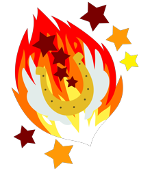 Size: 2800x3200 | Tagged: safe, artist:parclytaxel, edit, editor:cheezedoodle96, oc, oc only, oc:proudy hooves, .svg available, cutie mark, cutie mark only, fire, fireball, horseshoes, no pony, simple background, stars, svg, trace, transparent background, vector, wings