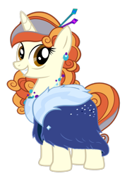 Size: 1339x1856 | Tagged: safe, artist:pixelkitties, editor:mr. gumball, species:pony, species:unicorn, cloak, clothing, female, grin, mare, ponified, simple background, smiling, solo, tabitha st. germain, transparent background