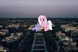 Size: 3840x2560 | Tagged: safe, artist:cheezedoodle96, artist:jhayarr23, character:clear sky, character:wind sprint, species:pegasus, species:pony, species:unicorn, capitol, female, filly, giant pegasus, giant ponies in real life, giant pony, giant unicorn, highrise ponies, irl, macro, mare, photo, ponies in real life, show accurate, washington d.c.