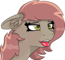 Size: 1438x1329 | Tagged: safe, artist:anthroponiessfm, oc, oc only, oc:atari, species:pony, ahegao, ear fluff, explicit source, female, open mouth, tongue out