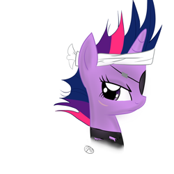 Size: 1024x1024 | Tagged: safe, artist:wubcakeva, character:twilight sparkle, bust, female, future twilight, portrait, simple background, solo