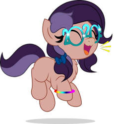 Size: 800x870 | Tagged: safe, artist:jhayarr23, oc, oc:lavender adagio, species:earth pony, species:pony, 2020 glasses, cute, female, filly, glasses, happy, show accurate, simple background, solo, transparent background