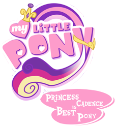 Size: 1819x2011 | Tagged: safe, artist:jamescorck, edit, character:princess cadance, best pony, logo, logo edit, my little pony logo, simple background, transparent background, vector