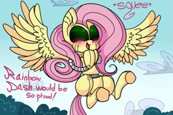 Size: 999x664 | Tagged: safe, artist:extradan, character:fluttershy, female, flutterbot, robot, solo