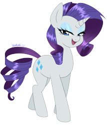 Size: 3367x3934 | Tagged: safe, artist:danmakuman, character:rarity, species:pony, species:unicorn, beautiful, bedroom eyes, cute, cutie mark, eyeshadow, female, high res, lidded eyes, makeup, mare, open mouth, raribetes, seductive, seductive look, seductive pose, simple background, smiling, solo, stupid sexy rarity, transparent background