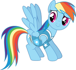 Size: 4000x3675 | Tagged: safe, artist:dashiesparkle, character:rainbow dash, species:pegasus, species:pony, episode:winter wrap up, g4, my little pony: friendship is magic, clothing, female, high res, simple background, solo, transparent background, vector, vest, winter wrap up vest